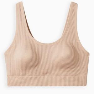 NWOT Torrid Lightly Lined Seamless Rib Scoop Bralette | Rose Dust | size 3X